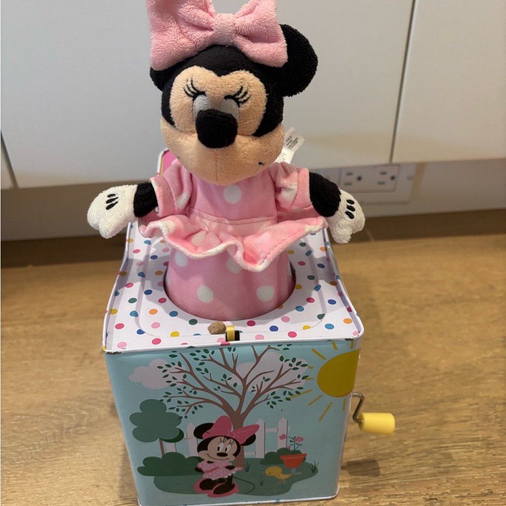 Disney Pink Minnie Mouse Jack-in-the-Box Plush